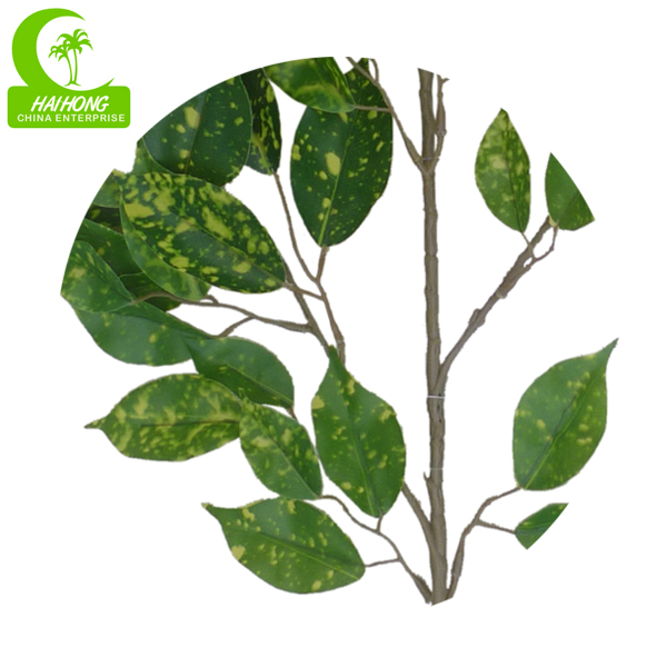 Fabric 70cm Artificial Ficus Leaves For Landscaping Decoration