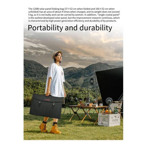 Folding Portable Solar Panels Outdoor Monocrystalline Silicon Solar Cells