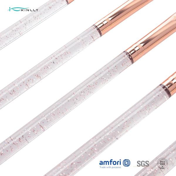 5pcs Eye Synthetic Hair Makeup Brushes With Plastic Handle