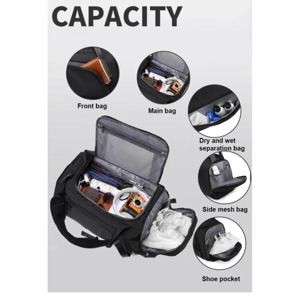 Waterproof Travel Bags Anti Tear 34.5L Hand Luggage Backpack