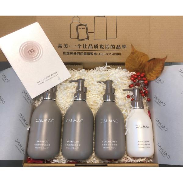 Gel disponible japonés de la ducha de la loción del cuerpo de las amenidades del hotel de Calmac