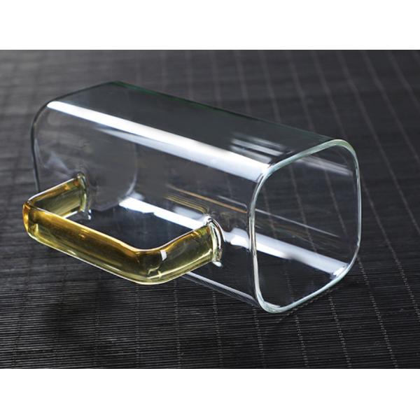 Теплостойкие одностеночные кофейные чашки, крепкие небольшие стеклянные чашки с ручками