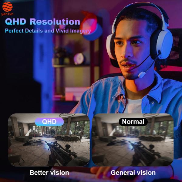 27 pulgadas QHD 180Hz Monitor de juegos de alta resolución 2560x1440P Tiempo de respuesta rápido