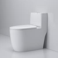 Nuevo diseño moderno inodoro de cerámica de una sola pieza de agujero único vórtice de lavado de agua de ahorro de agua tecnología de lavado P-trampa inodoro de una sola pieza