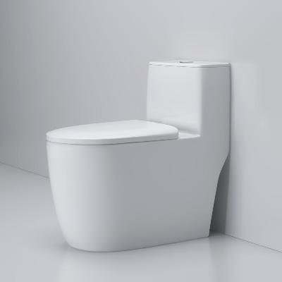 New Design Modern One Piece Ceramic Toilet Single Hole Vortex Flushing Water Saving Flush Technology P-Trap Single Piece Toilet