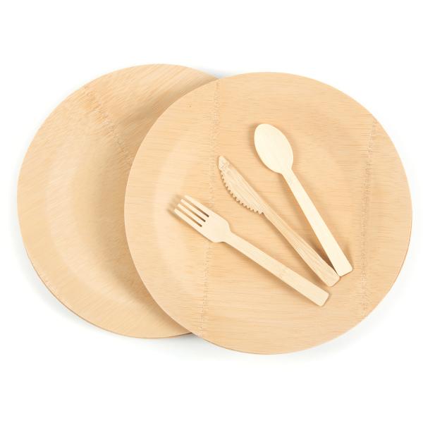 Disposable Square Bamboo Plate Food Decoration Party Plate