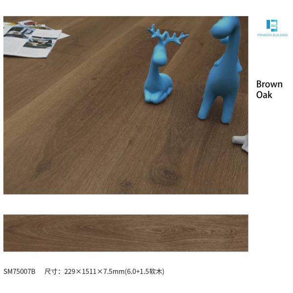 LVT anti-bacteriano SPC que pavimenta o núcleo 7MM rígido de 4MM 5MM 6MM para a sala