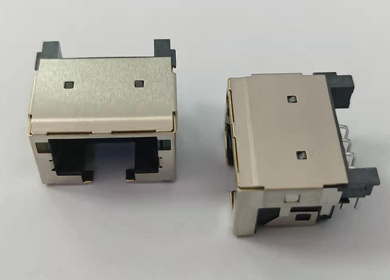 Прямоугольная плата 8P8C вниз с женского соединителя PCB RJ45