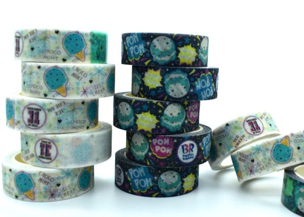 Stationary Metallic Acid Free Adhesive Waterproof Glitter Film 15mm Masking Tape