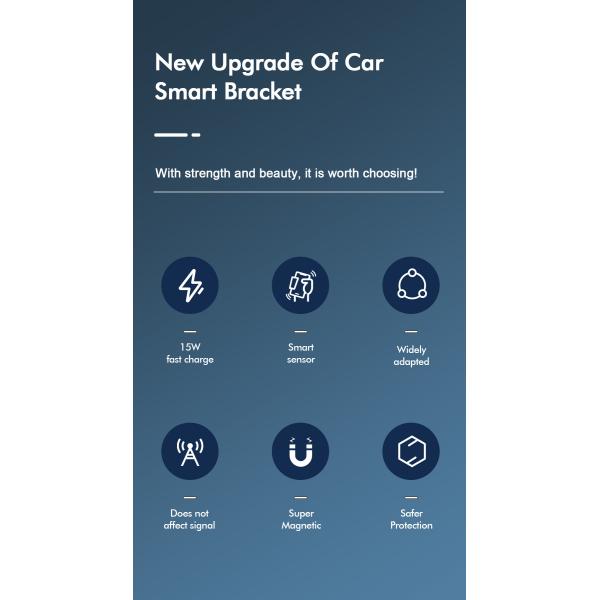 New Arrival Magnet Magnetic Car Charger Wireless Phone Holder Magnet Magnetic 15W Fast Car Wireless Charger For phone