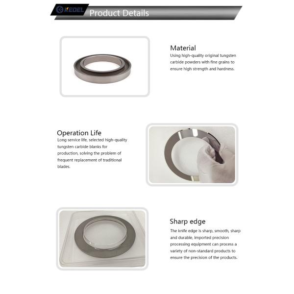 Cuchillos superior e inferior de carburo de tungsteno para cortar cuchillas circulares de batería