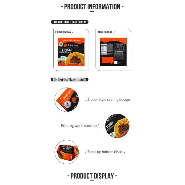 Заказ напечатанный печенье стоять сумка шоколадный чип Zipper пищевой упаковочный пакет шоколадный чип печенье упаковочный пакет