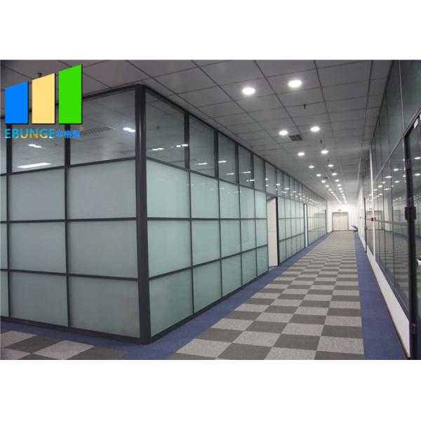 Aluminum Frame Soundproof Glass Partition Full Height Office Wall Divider