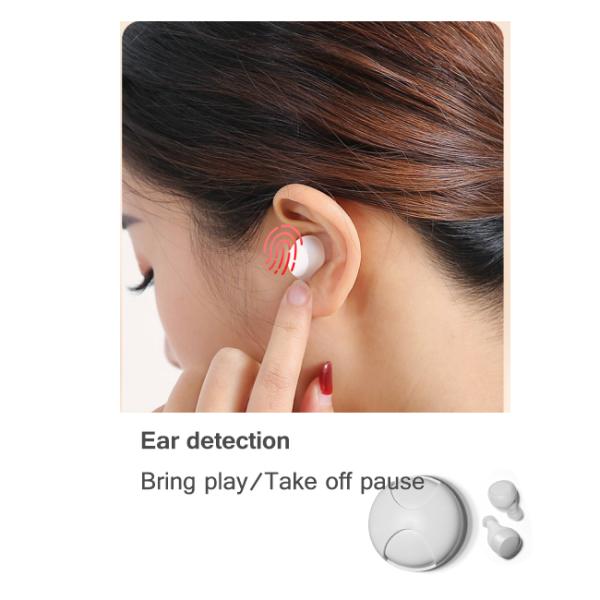 Dual Microphones True Wireless Stereo Earphone IPX4 Rotating Case