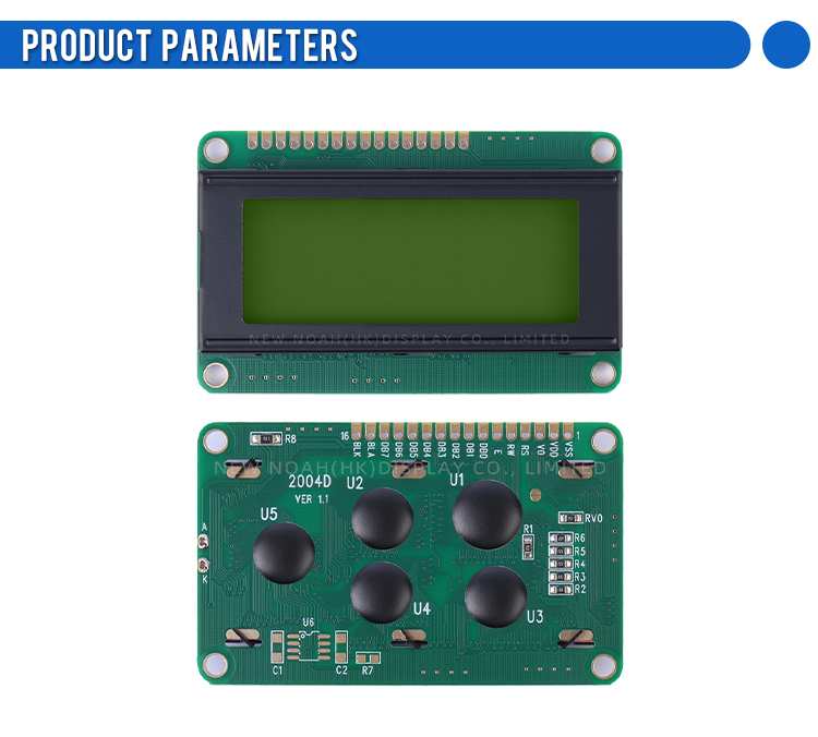 European Yellow Green Film 2004D 4*20 Standard Universal Interface ST7066U High Quality LCD Screen