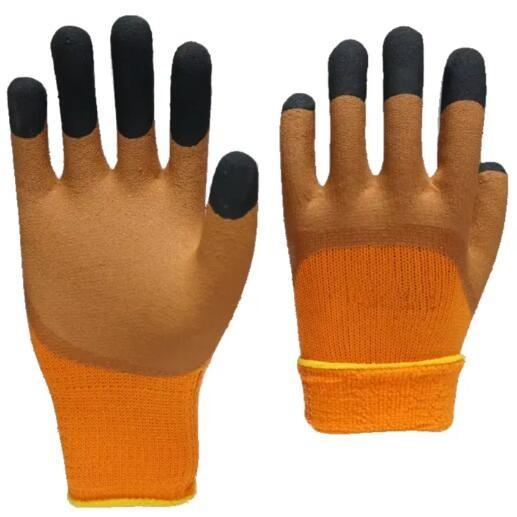 Terry Fleece Winter Work Gloves Palm Coated Insulated Work Gloves