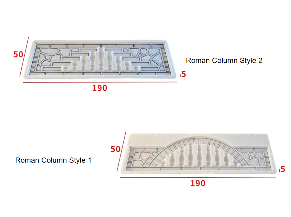 Decorative Concrete Plastic Wall Panel Fence Mold Precast Fence Mould