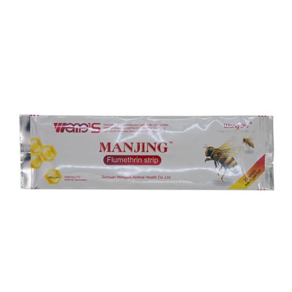 Wangshi Bee Medicine Manjing Flumethrin Strip Varroa Mite Treatment for Bees 20 полос/пакет Лечение от клещей варроа 20 полос/пакет