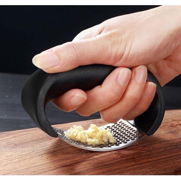 Custom Logo Fruit Vegetable Tools Stainless Steel Garlic Press Chopper Kitchen Gadget Tool