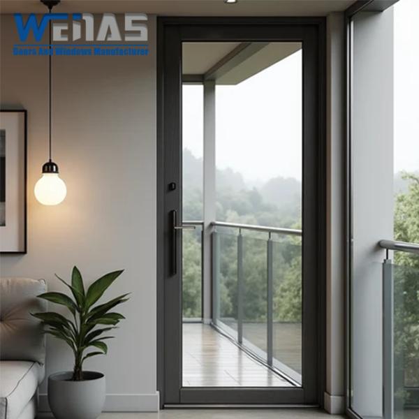 Entry Casement Swing Double Glass Door Waterproof for Residential Homes Bathroom