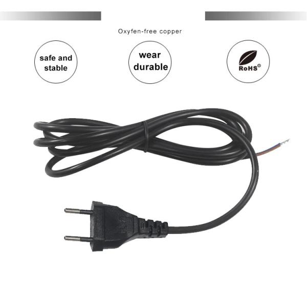 VDE Approuvé UE 2 Pin à la CEI C7 C8 câble d'alimentation pour ordinateur portable 1,5m