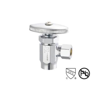 Solder Brass Copper 1/ 2 Inch Angle Valve  Faucet Angle Stop Chrome Plating Lead Free