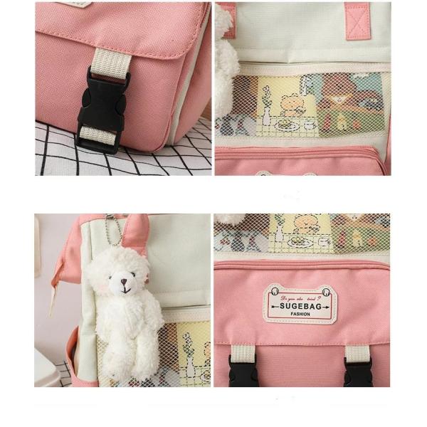 School 24cm Backpack Bag Set Girls Cute Backpack Set Cartoon Kids Teens