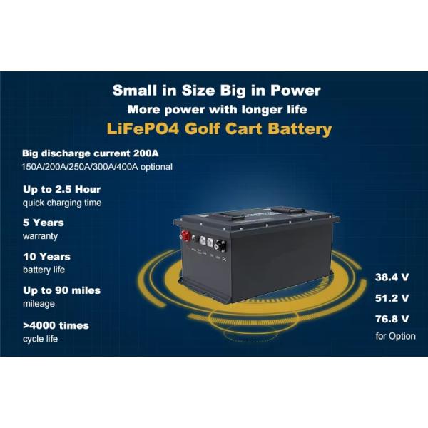 OEM 36V 48V 72V Lithium LiFePO4 Golf Trolly Batteries Pack 100Ah 200Ah