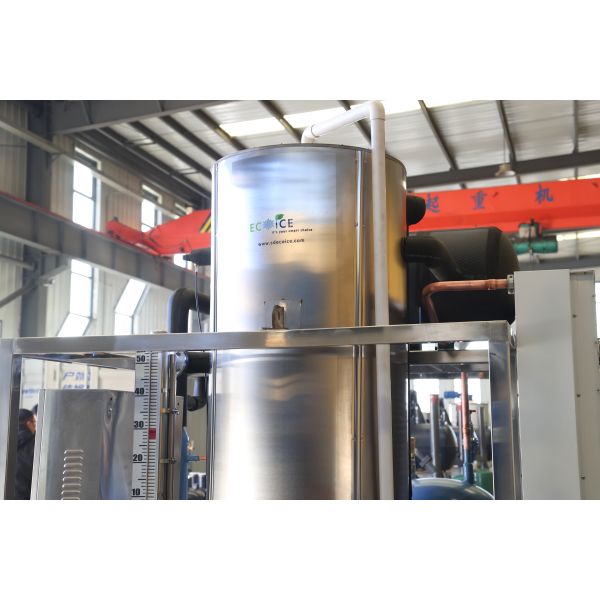 10T/day Stainless Steel PLC Controlled Industrial Tube Ice Machine with Motor for Food Processing Fisheries Long Service Life