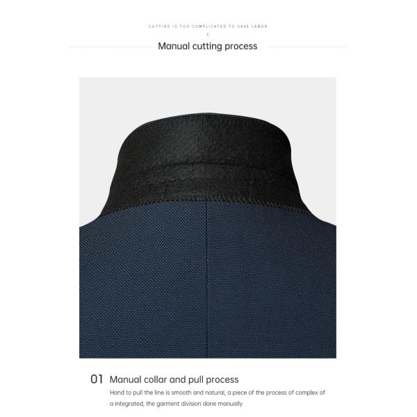 Men's Formal Suit Jacket Three-Piece Business Office Wedding Attire Standard Size