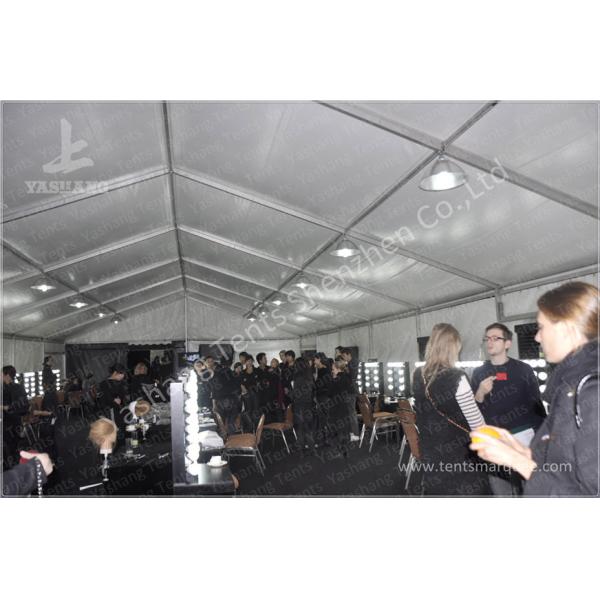 Durable 300 People Black Fabric Tent Structures , PVC Party Tent Marquee