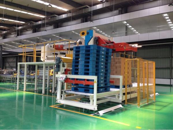 11KW Plastic Bottle Packaging Machine Auto Case Palletizer Machine 140MMH