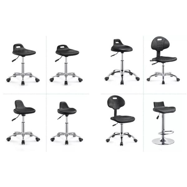 Industrial PU Leather Anti Static Lab Chair Stainless Steel ESD Task Chair