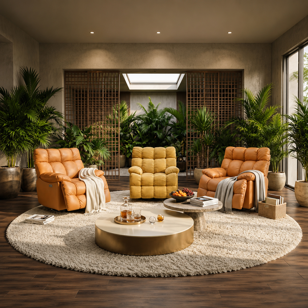 Electric Modern Recliner Chair With High Resilience Foam Space Saving Design