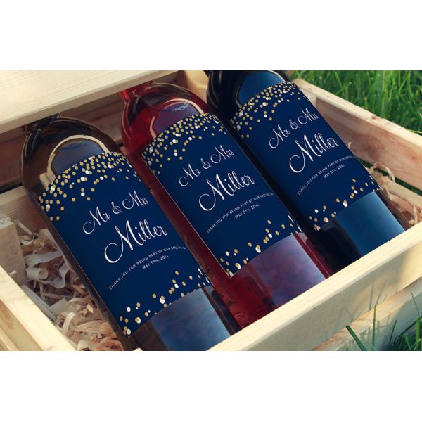 Private Embossing Wine Stickers Personalized Waterproof Glass Bottle Label Roll