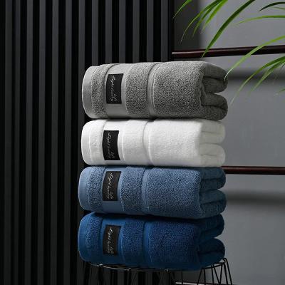 Pure Cotton Luxury Hotel Towel Set with Thick Striped Pattern and Jacquard Design