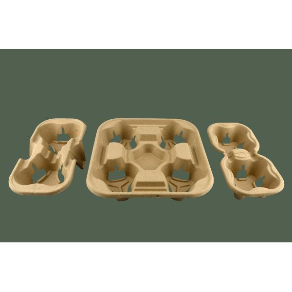 Оптовая устранимая несущая бумажного стаканчика 2 чашек, бумажный поднос держателя кофейной чашки