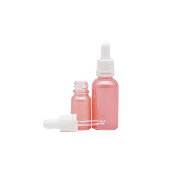 Плоская бутылка 50ml капельницы бутылки эфирного масла плеча пустая стеклянная белая косметическая