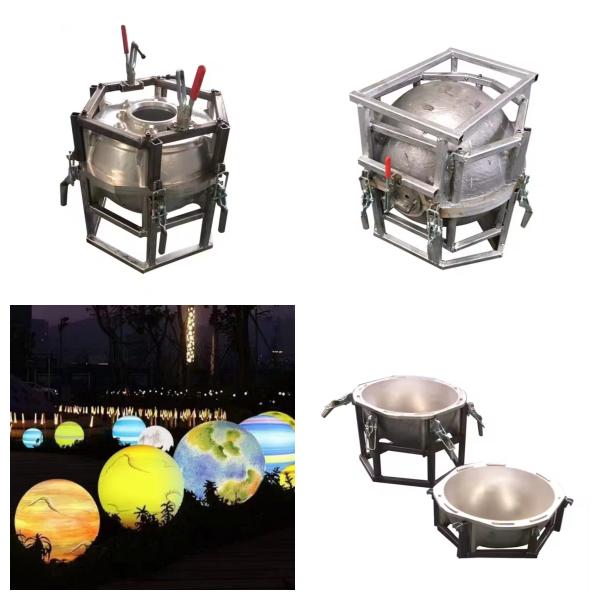 OEM Custom Rotational Molding Ball Mold Rotomolding Aluminum Molds LED Ball Light