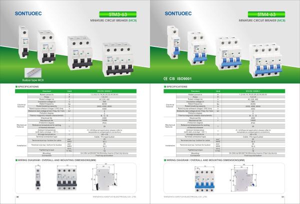 SONTUOEC PA66 cover  Circuit Breaker with transparent cover on MCB Body, Short Circuit and over load current Protection