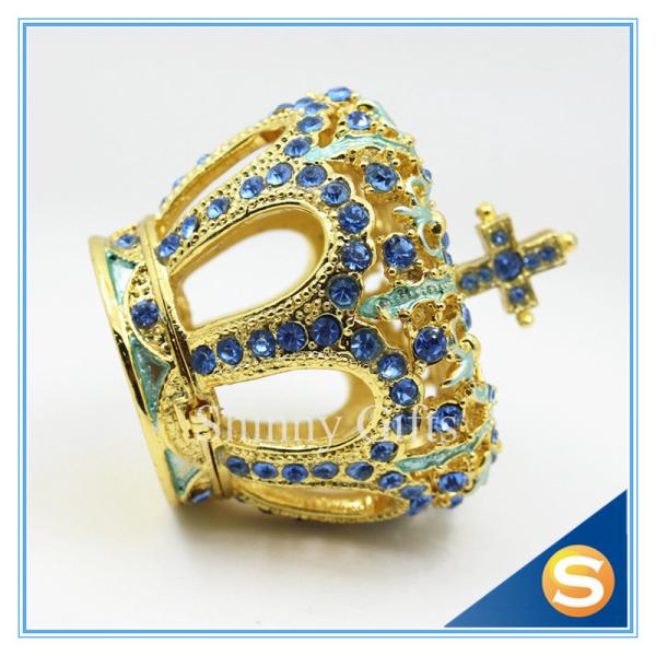 Luxury home decoration Crown shape wedding gifts personal Trinket box display SCJ273