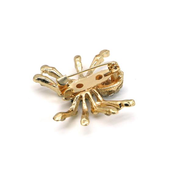 Alloy Material Fashion Brooch Pin Gold Spider Shape For Clothes 2.5cm×3cm