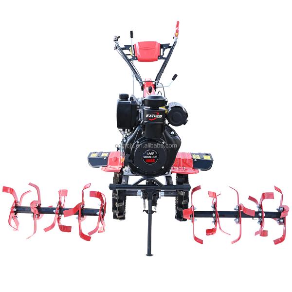 7/9/12/15hp Diesel Power Tiller Walking Tractor for Household in Agricultural Farm
