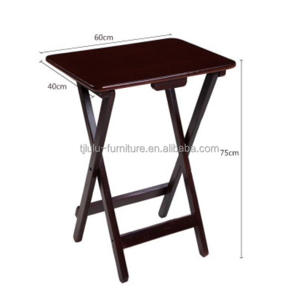 Mesa plegable de madera sólida portátil y ligera para un transporte fácil