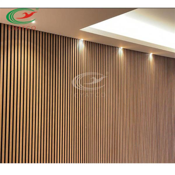 Fireproof Tasteless Acoustic Wood Ceiling , Odorless Sound Absorbing Acoustic Panel