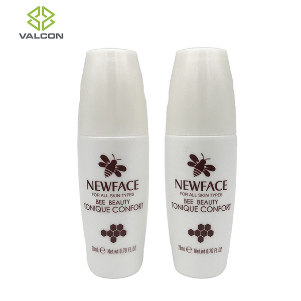 White Plastic Lotion Bottles , Plastic Tube Packaging Glossy Surface