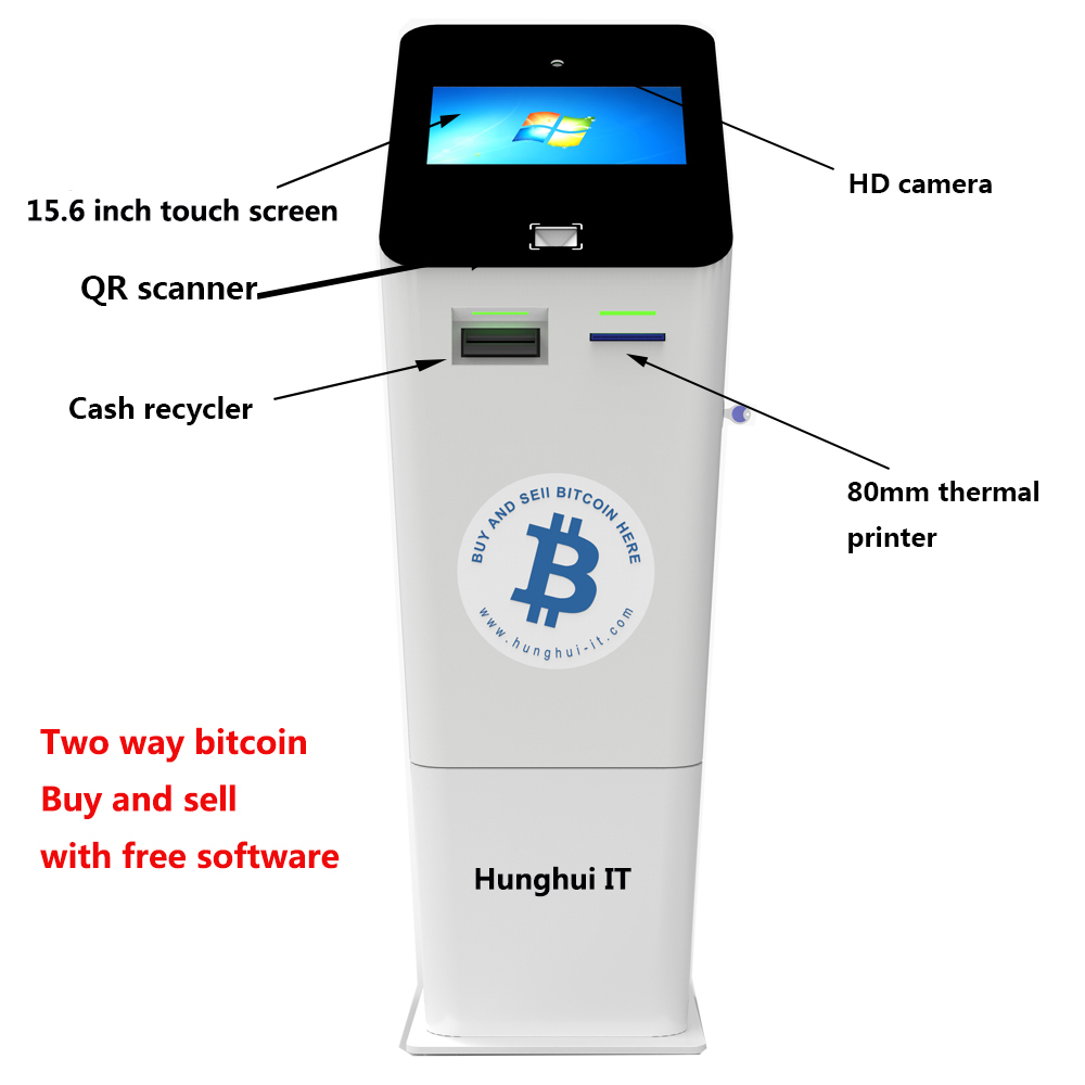 Наличные деньги Hunghui наличными из секретной машины рассказчика Bitcoin черноты машины ATM