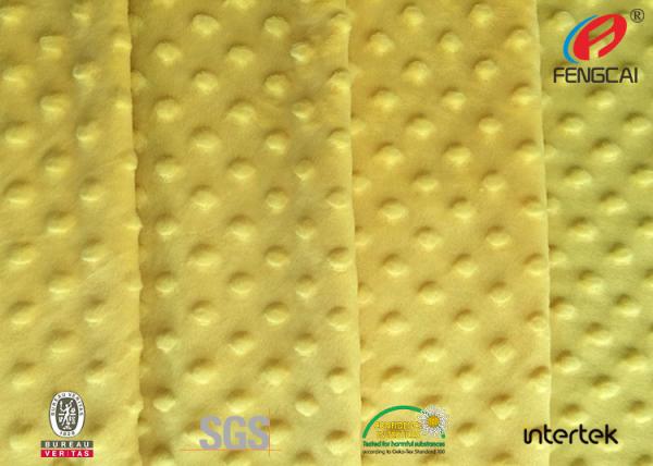 Embossed 100% Polyester Soft Velboa / Minky Dot Minky Plush Fabric