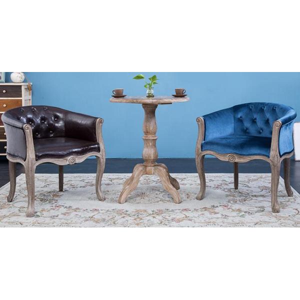 Elegant event antique wooden carved accent chair event tufted back rental leisure chair with velvet fabric