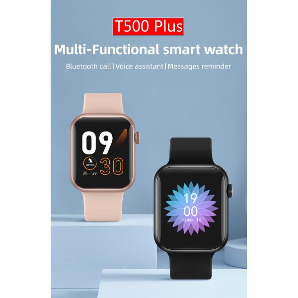 T500 плюс Smartwatch звонка экрана касания женщин 1.54inch людей для телефона T500+ Pro v T500+ IOS андроида плюс HW16 X6 K6 умное